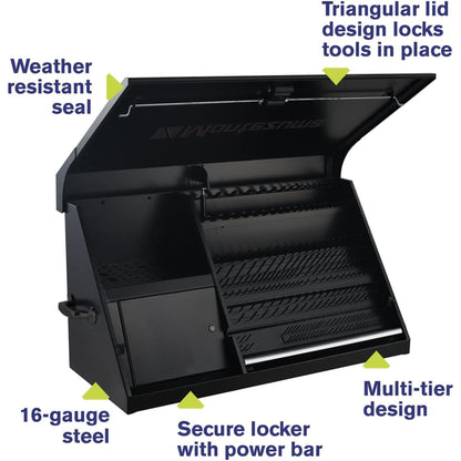 41" X 18" Heavy Duty Steel Triangle Toolbox (Steel, Flat Black)