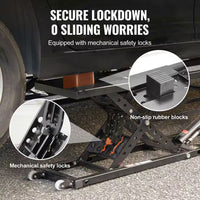 Car Lift, 7,000 Lbs. Capacity Portable Car Lift, 26.8 In. Max. Height, Carbon Steel Truck Lift with 120-Volt Power Unit