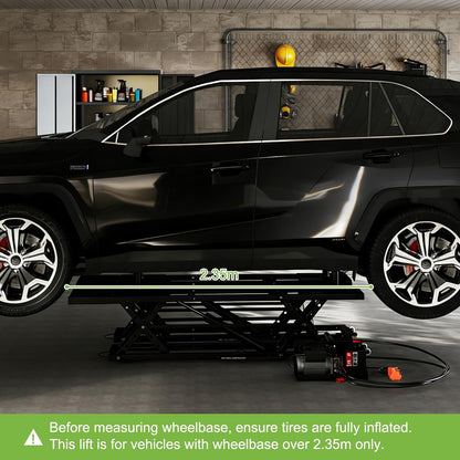 7000 LBS Portable Car Lift with Extension Plates, Black