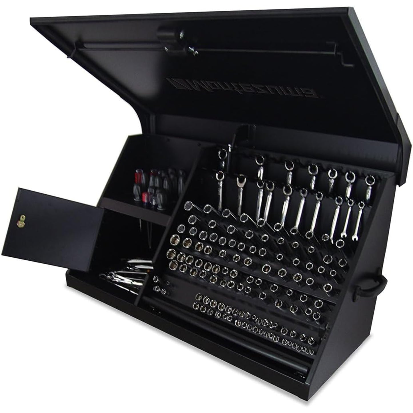 41" X 18" Heavy Duty Steel Triangle Toolbox (Steel, Flat Black)