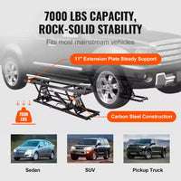 Car Lift, 7,000 Lbs. Capacity Portable Car Lift, 26.8 In. Max. Height, Carbon Steel Truck Lift with 120-Volt Power Unit