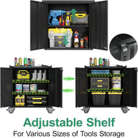 Garage Cabinet System Built for Complete Workshop Organization, Heavy Duty Steel Construction, Modular Design