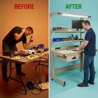 60 In. W X 30 In. D Laminate Top Workbench — Before & After
