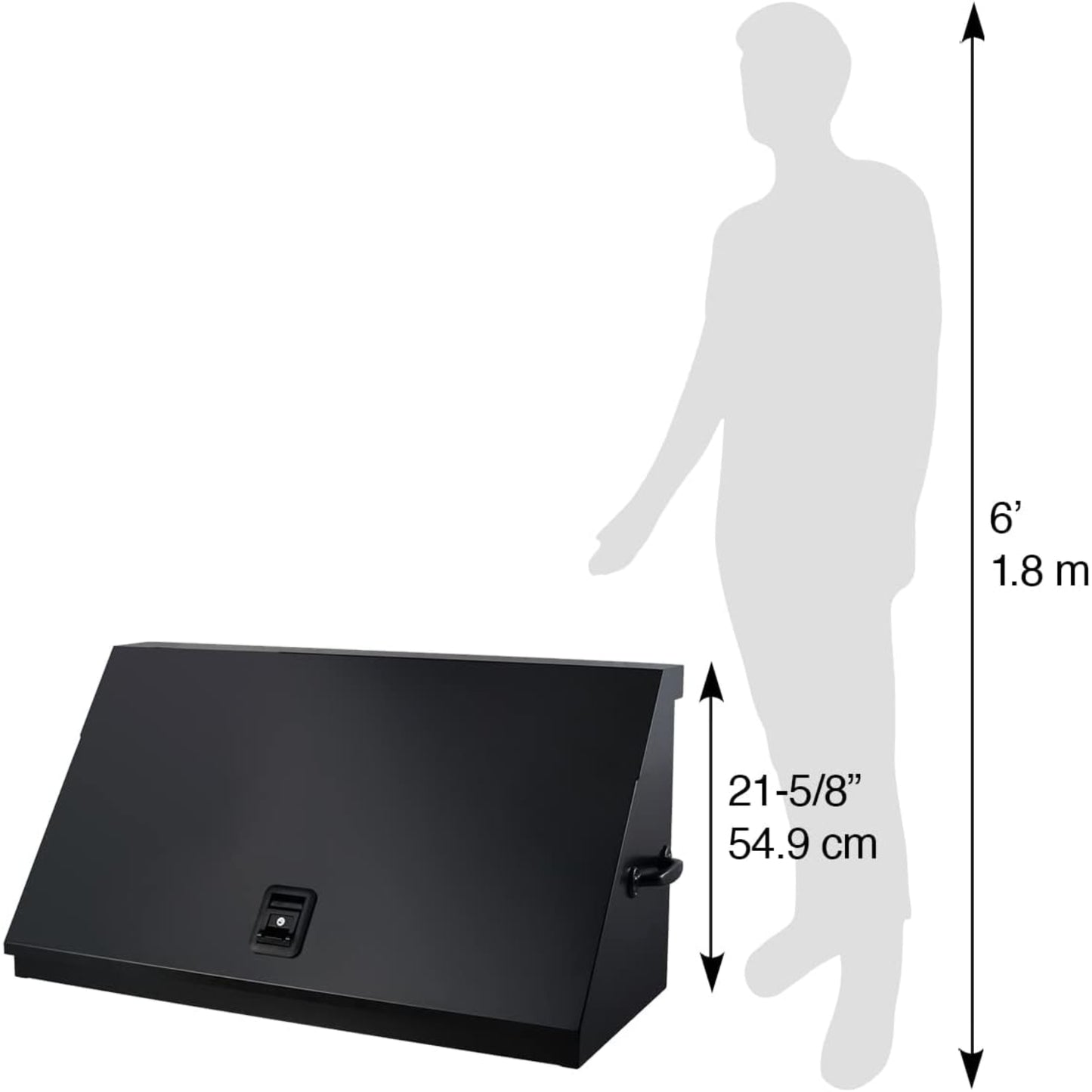 41" X 18" Heavy Duty Steel Triangle Toolbox (Steel, Flat Black)