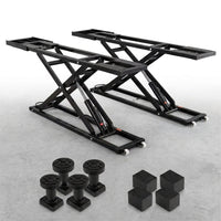 Car Lift, 7,000 Lbs. Capacity Portable Car Lift, 26.8 In. Max. Height, Carbon Steel Truck Lift with 120-Volt Power Unit — Studio Shot