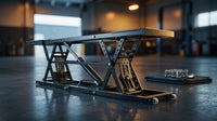 Car Lift, 7,000 Lbs. Capacity Portable Car Lift, 26.8 In. Max. Height, Carbon Steel Truck Lift with 120-Volt Power Unit — Lifestyle