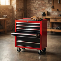 Rolling Tool Chest, 5 Drawers Tool Storage Cabinet with Wheels, Portable Tool Cabinet Organizer with Locking System & Drawer Liners,Universal Lockable Wheels, Tool Storage Cart for Garage, Workshop — Studio Shot