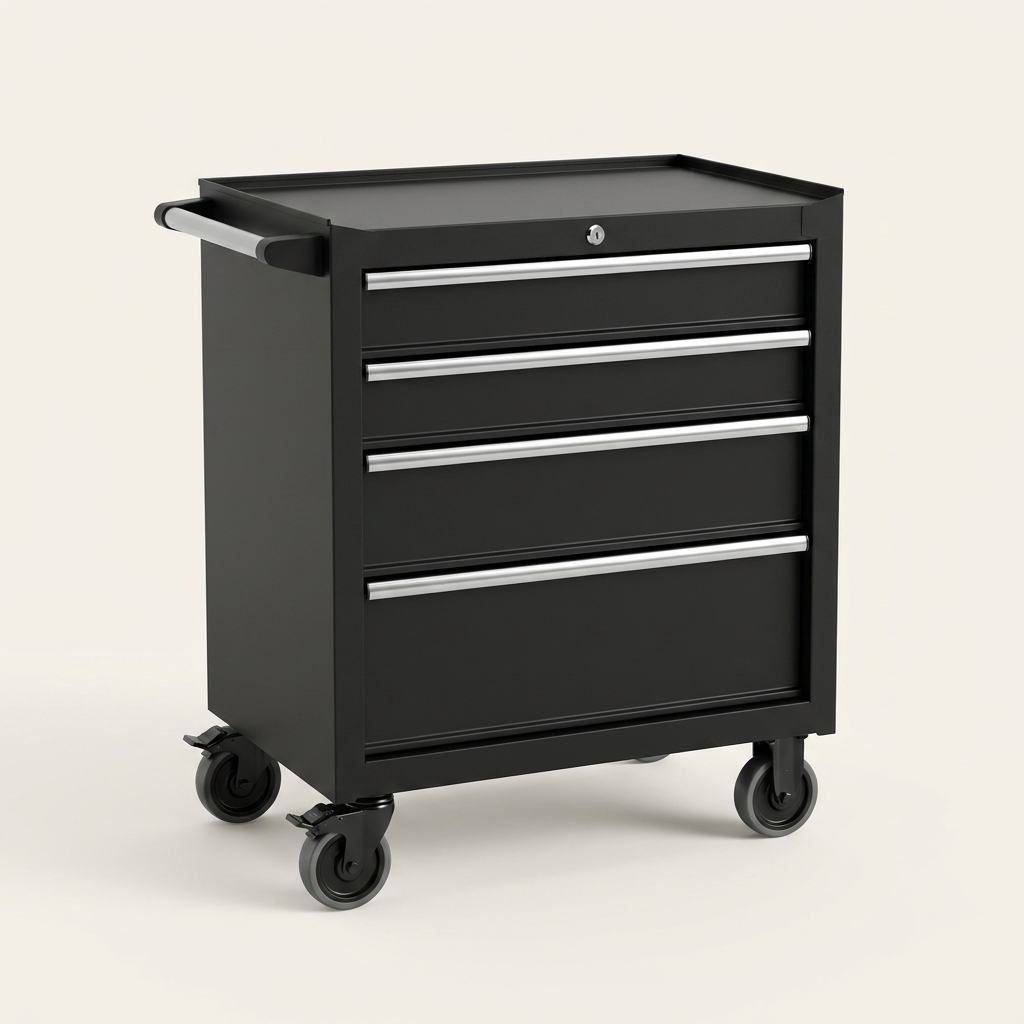 Rolling Tool Chest, 5 Drawers Tool Storage Cabinet with Wheels, Portable Tool Cabinet Organizer with Locking System & Drawer Liners,Universal Lockable Wheels, Tool Storage Cart for Garage, Workshop — Studio Shot