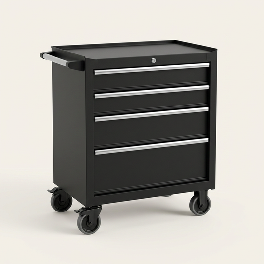 Rolling Tool Chest, 5 Drawers Tool Storage Cabinet with Wheels, Portable Tool Cabinet Organizer with Locking System & Drawer Liners,Universal Lockable Wheels, Tool Storage Cart for Garage, Workshop — Studio Shot