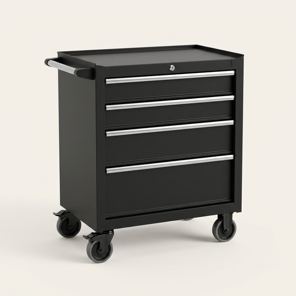 Rolling Tool Chest, 5 Drawers Tool Storage Cabinet with Wheels, Portable Tool Cabinet Organizer with Locking System & Drawer Liners,Universal Lockable Wheels, Tool Storage Cart for Garage, Workshop — Studio Shot
